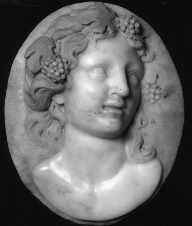 Bacco giovane (rilievo) - ambito romano (prima met&agrave; sec. XVII) 